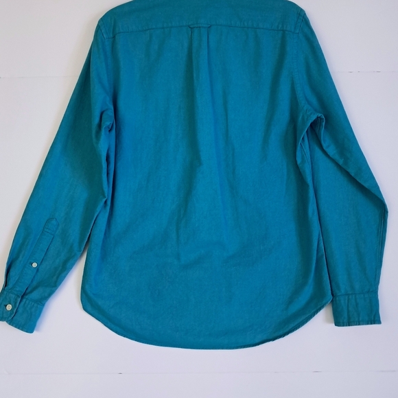 J. Crew Turquoise Casual Button-Down Shirt Size S Cotton - Picture 2 of 6